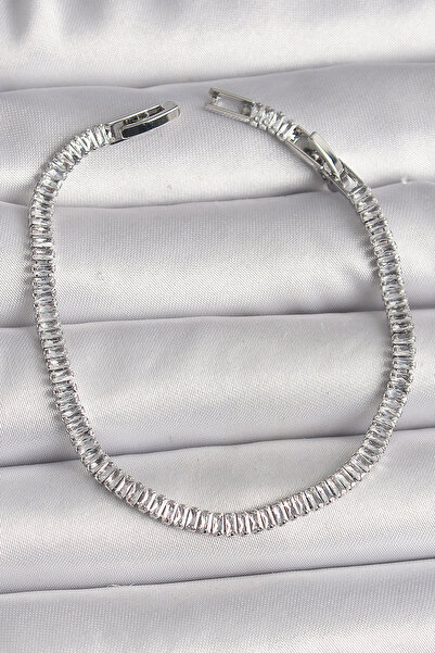 Skygo Ieg ™   Brass Silver Color Zircon Stone Waterway Model Women's Bracelet...