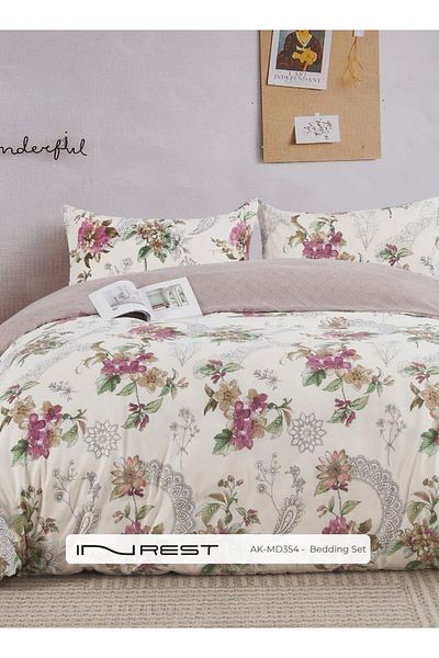 INREST Jessica Duvet Cover Set (Without Filling) Microfibre 100% King Size 230x250 cm - 3 Pieces