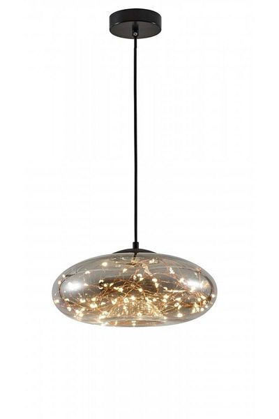 Ucandle Modern Glass LED Pendant Light - Grey