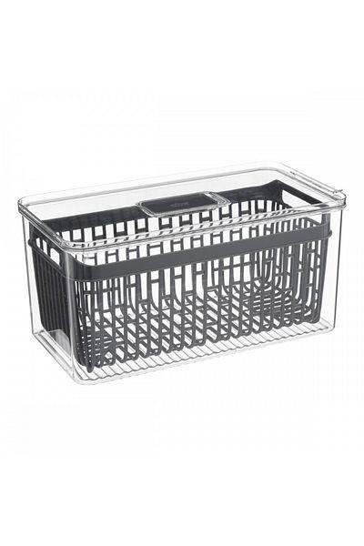 5FIVE Cutie mică pentru organizator de frigider, acrilică, cu capac, 32 x 15 x 16 cm