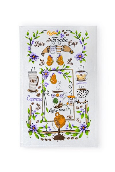 sevilya Модел с 2 бели кухненски кърпи с щампа