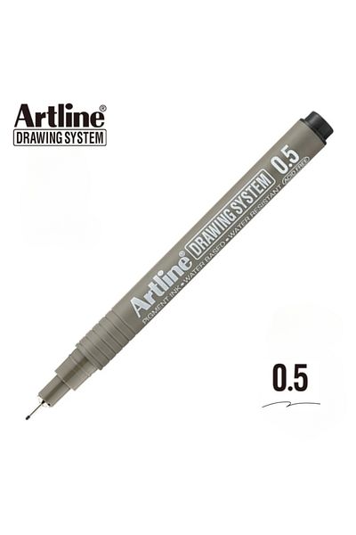 artline Drawing Pen Drawing System 235, 0.5 Black, Acid Free, Durable