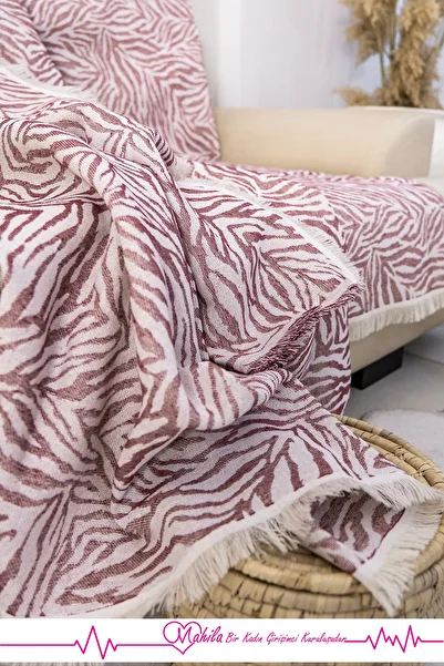 Mahila Classic Cotton Sofa Cover |   160X220 cm Zebra Pattern Seat Cover