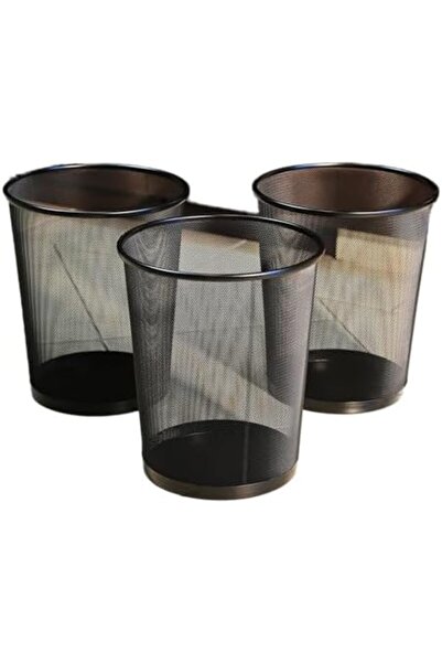 AKDC Seville Classics Small Cylinder Trash Can for Home or Office, 6 Gallon Mesh Round Bins, Lightweight,