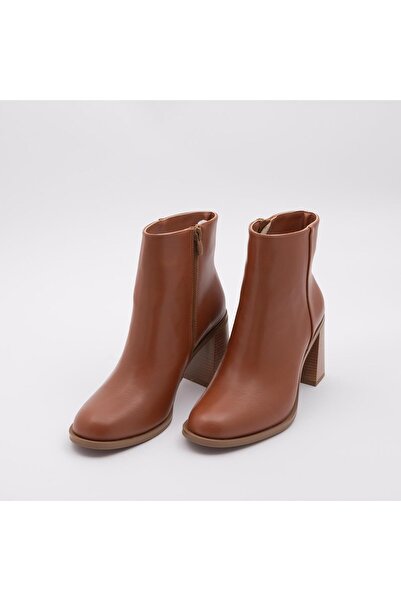 RUXENE Dia Blok-kalın 7 Cm Topuklu Dikiş Detaylı Bot