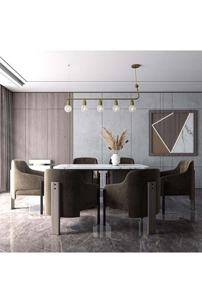 Ucandle Modern gold chandelier with down lights