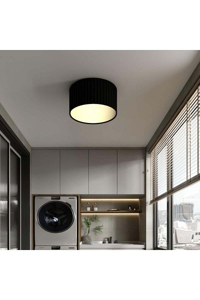 Ucandle Modern black circular chandelier