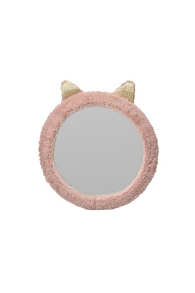 Gift Design Decorative mirror, for the child's room, kitty pattern, 31 cm, pink color