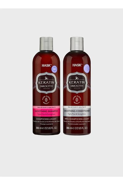 HASK Keratin Shampoo 355Ml & Conditioner 355Ml X2 Value Pack