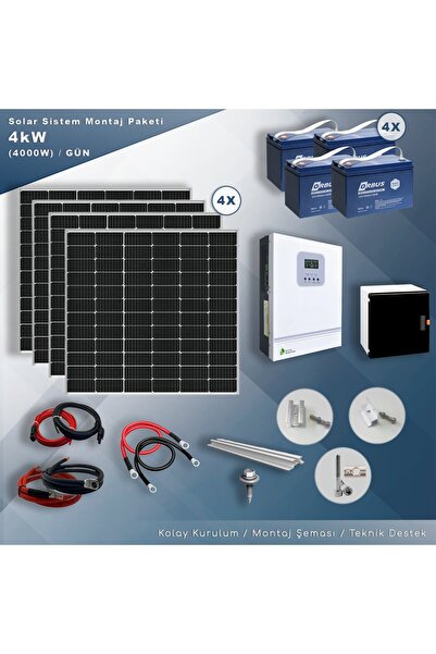 MAtech 4 Kw Solar Paket Sistem (4000W/GÜN)