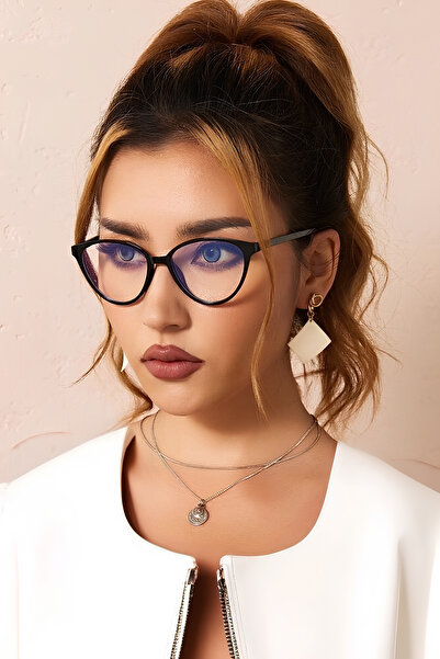 Eyesofia Checkmate Unisex Black Transparent Glasses