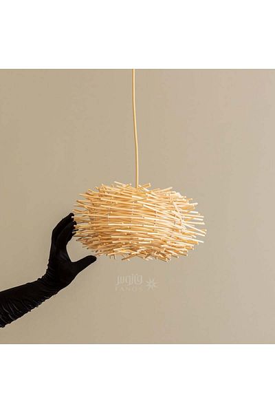 Ucandle Rustic Bird's Nest Hanging Chandelier