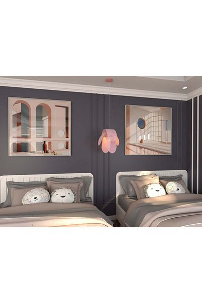 Ucandle Modern pink iron pendant light