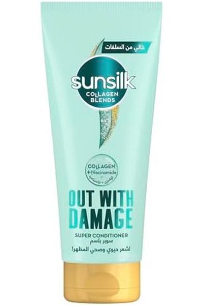 Sunsilk بلسم مزيج الكولاجين للشعر التالف، للتخلص من التلف، غني بالكولاجين والنياسيناميد