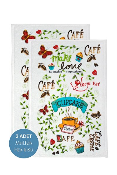 sevilya 2-пакетний набір білих кухонних рушників з принтом