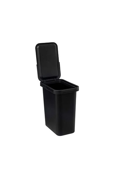 5FIVE Morud waste bin, black, plastic, 12 liters, 35 x 29.5 x 19.5 cm