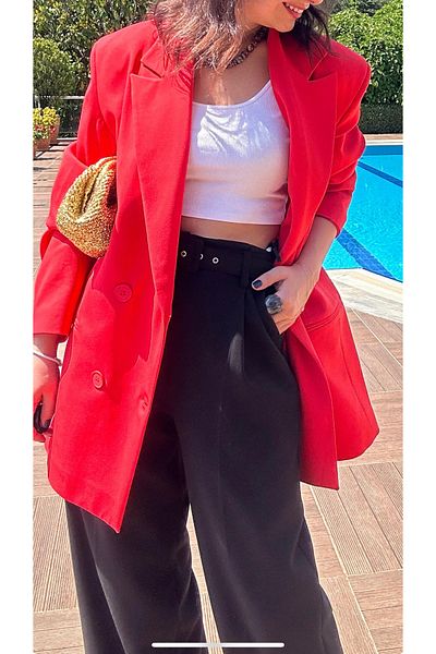 LaSorella Butik Women's Red Oversize Jacket