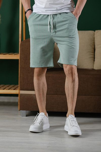 Oksit Ανδρικό σορτς βερμούδας Ethan ριγέ υφαντό Slim Fit Lycra