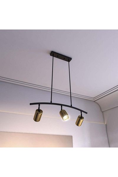 Ucandle Copper and black track chandelier