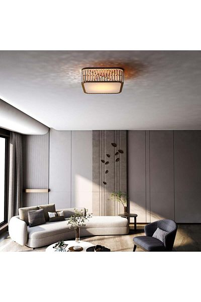 Ucandle Neoclassical square crystal chandelier