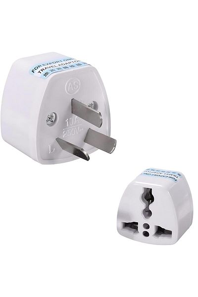 SpeedUF Australian Grounded Socket Converter – Universal Adapter, White, Plug-And-Play