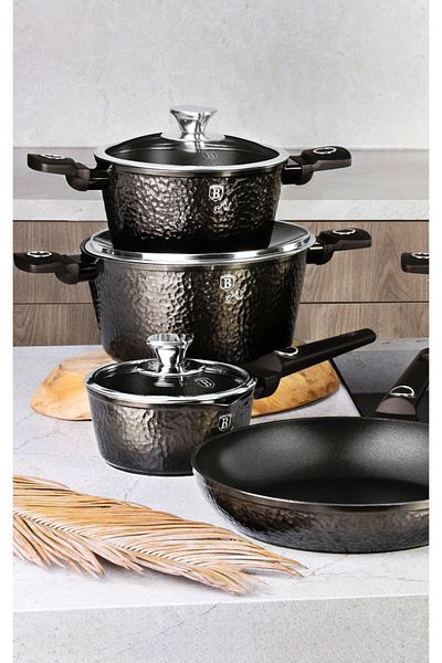 Berlinger Titanium Nonstick Cookware Set Of 13 Pcs Pots Pans Induction Primal Gloss Collection