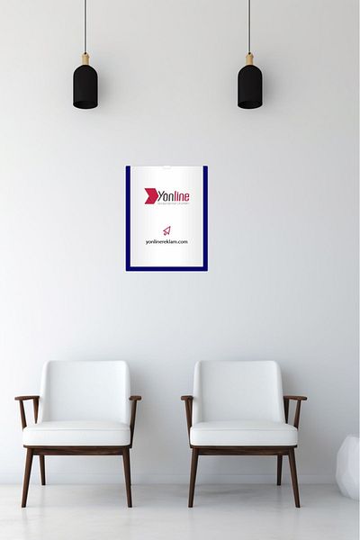 Yönline 2 Pieces A4 Navy Blue Document Certificate Frame Self-Adhesive Easy to Replace Foil