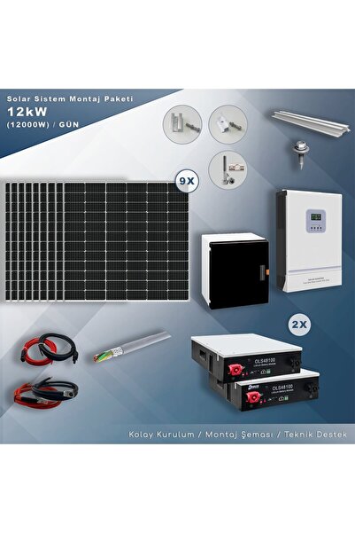 MAtech 12 Kw Solar Paket Sistem (12000W/GÜN)