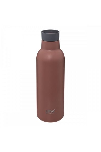 5FIVE Thermos Bottle Zerro, burgundy, 0.45 liters, stainless steel, 7 x H 23 cm