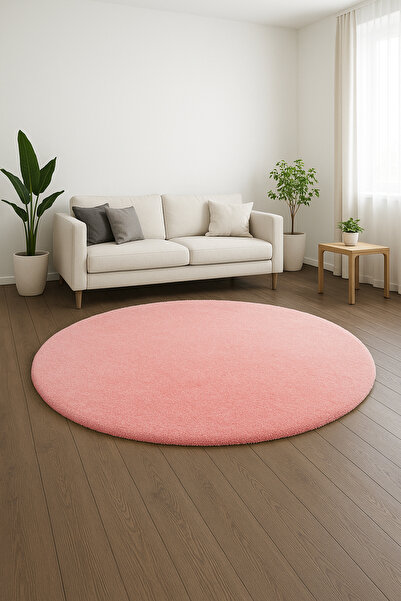 KEVLİNE Peluş Salon Mutfak Çocuk Odası Yuvarlak Halı