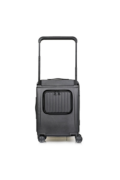 MORANO Morano Smart Cabin Luggage with Front and Back Pockets and 4 Spinner Wheels 20 Inch