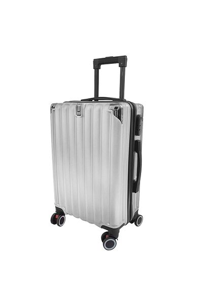 OEM Troler ROSMD ABS calitate premium , cui agatator, 4 roti 360 de grade 55x35x25 , Argintiu