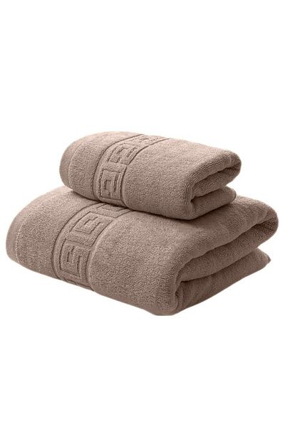 NufJoy Set of 2 Towels 100% Cotton, 500 g/m², 1 Bath Towel 70x140 cm and 1 Hand Towel 50x90 cm