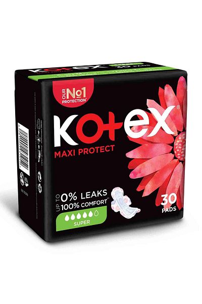 Kotex Maxi Protect Thick Super Size Sanitary Pads with Wings 30pcs