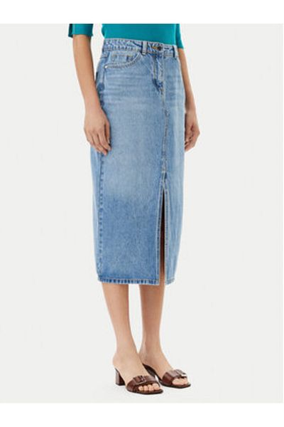 Morgan Fustă denim pentru femei 251-JROMA albastră