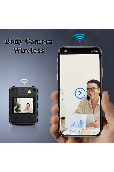 MaGeCa Body Camera ®, Wireless Body Camera, 2k Resolution, 2 Inch Display, Nightvision Ir