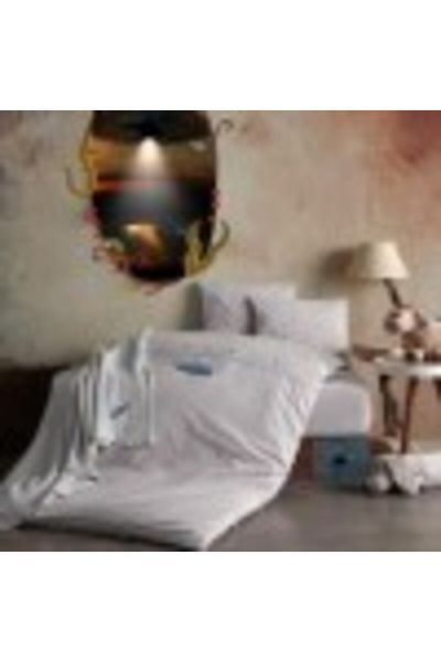 Class Home Collection Set bebeluși - lenjerie și pled muselină cu broderii în relief, Space Grey
