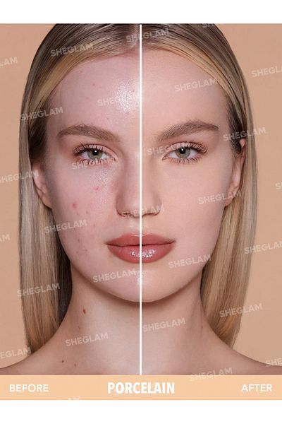 SHEGLAM Skin-Focus High Coverage Powder Foundation-Porcelain