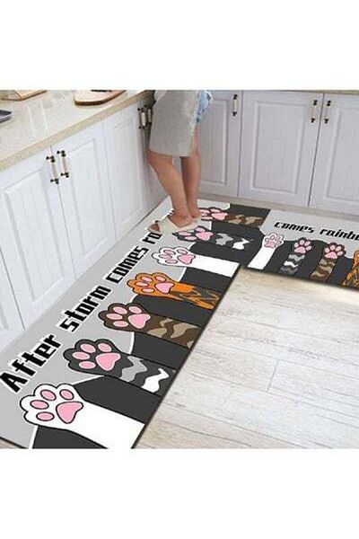 HALAMODO 2-Piece Kitchen Floor Mat Multicolour