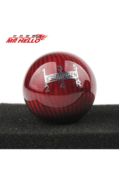 Choice red 5 speed JDM style black/red line 5/6 Speed M12X1.5/M10X1.5/M10X1.25 Mugen Carbon Fiber Gear Shif