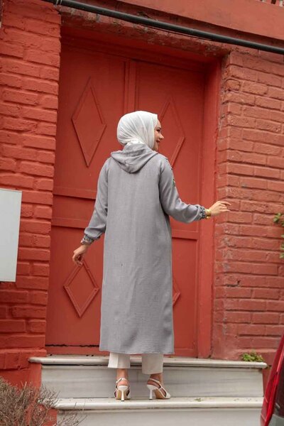 Neva Style Hooded Gray Hijab Cap 511Gr