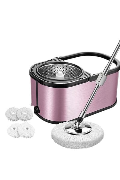 arvada Set galeată mop cu centrifugă și rotație 360° din inox inoxidabil, Arvada MagicClean