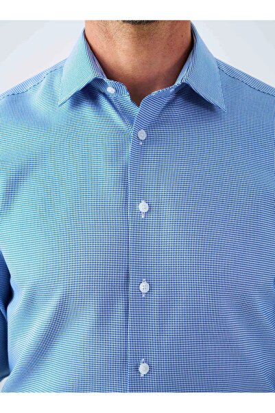 Daniel Bessi Довгорукавна сорочка Slim Fit, 100% бавовна, не потребує прасування, класична чоловіча сорочка з візерунком «гусяча лапка»