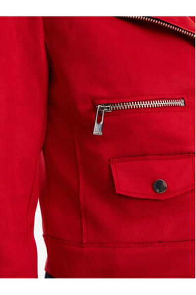 Morgan Women's Faux Leather Jacket 241-GOUSMI Red