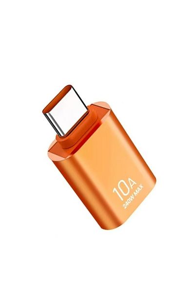 Choice محول برتقالي A 10A / 6AUSB A إلى USB C OTG من النوع C إلى USB محول USB 3.0 لجهاز Xiaomi 14 Mac