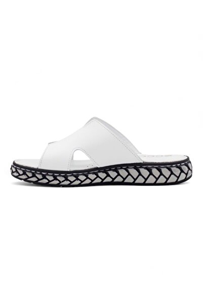 Shoes Mr White Orthopedic V Model Khaki Leather Women's Slippers