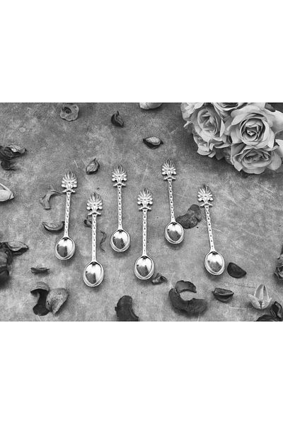 HELVACIOĞLU AKSESUAR 6-Piece Spoon Set, Teaspoon, Sugar Spoon