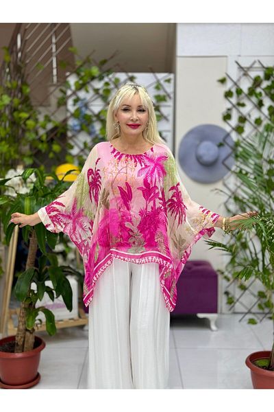 Punta Otantik Yg2063-2 Italian Silk Blouse