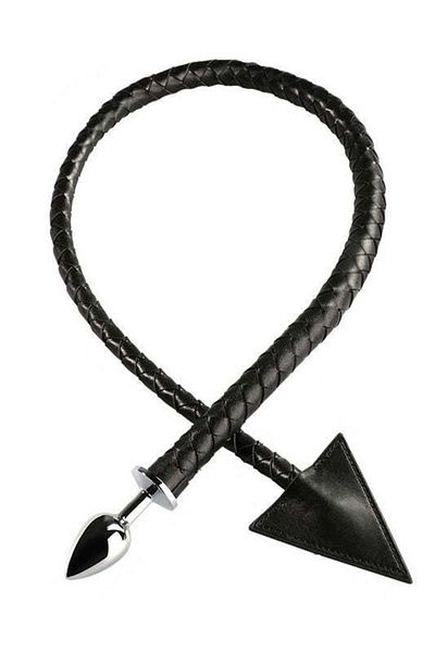 WildFashion Dop anal (Butt Plug) de dracusor din metal inoxidabil lucios, cu coada detasabila TOY394-1