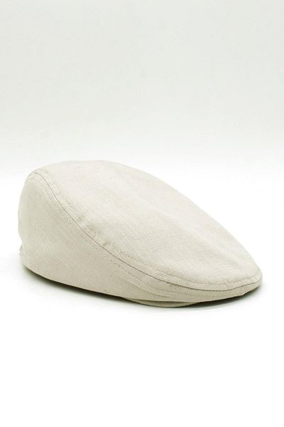 Külah Men's Beige Cap Summer Plain Scottish Hat